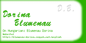 dorina blumenau business card